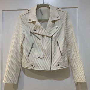Rebecca Minkoff White Cotton Motorcycle Jacket